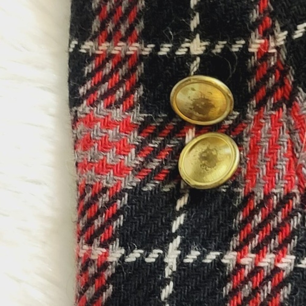 Plaid Wool Mix Blazer 24W - Picture 6 of 8